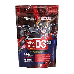 Vitamina D3 600UI c/ 30 pastilhas de goma – Global Transformers