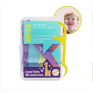 FIO DENTAL INDIVIDUAL KESS KIDS POTE COM 36 UNIDADES