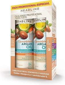 PACK SH & COND - LINHA ARGAN OIL HEADLINE 1000ML