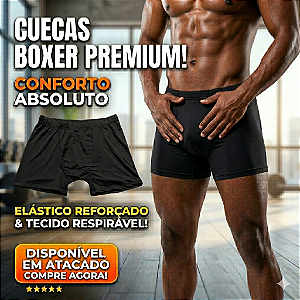 Cueca Boxer Cós Embutido 10 Unidades.