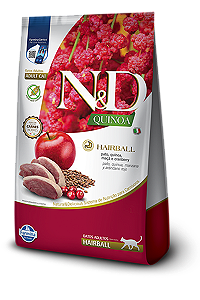 RAÇÃO SECA N&D GATO ADULTO QUINOA HAIRBALL 400G
