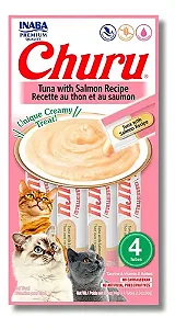 PETISCO PURE CHURU P/ GATOS ATUM C/ SALMÃO - 56G C/ 4UN