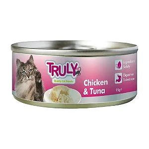 PETISCO TRULY CANNED CAT FRANGO E ATUM LATA 95G