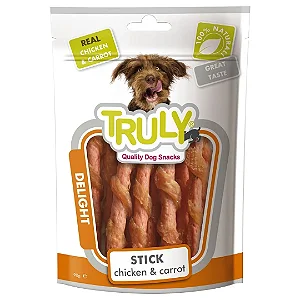 PETISCO TRULY DELIGHT DOG PALITO FRANGO E CENOURA 90G