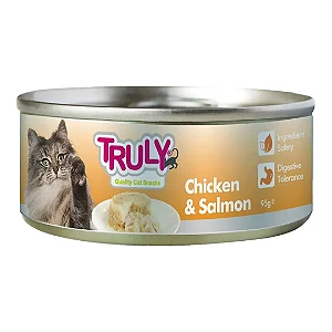 PETISCO TRULY CANNED CAT FRANGO E SALMÃO LATA 95G
