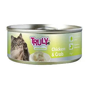 PETISCO TRULY CANNED CAT FRANGO E CARANGUEJO LATA 95G