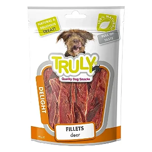 PETISCO TRULY DELIGHT DOG TIRAS DE CERVO 85G