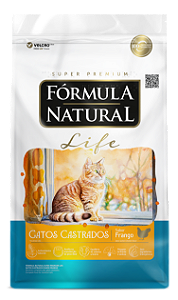 RAÇÃO SECA FÓRMULA NATURAL LIFE GATO ADULTO CASTRADO FRANGO 1KG