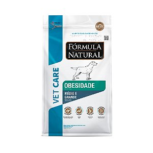 RAÇÃO SECA FÓRMULA NATURAL VET CARE CÃO ADULTO OBESIDADE RAÇAS MÉDIAS E GRANDES 10,1KG