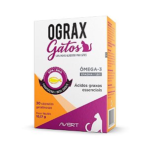 SUPLEMENTO OGRAX AVERT P/ GATOS C/ 30 CAP