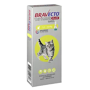 ANTIPULGAS BRAVECTO PLUS MSD GATO 112,5MG - 1,2KG ATÉ 2,8KG