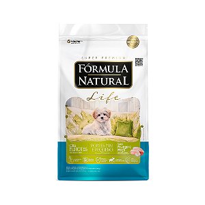 RAÇÃO SECA FÓRMULA NATURAL LIFE CÃO FILHOTE RAÇAS PEQUENAS E MINI FRANGO E MAÇÃ 2,5KG