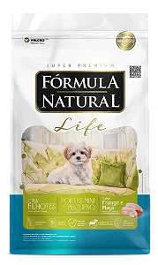 RAÇÃO SECA FÓRMULA NATURAL LIFE CÃO FILHOTE RAÇAS PEQUENAS E MINI FRANGO E MAÇÃ 7KG