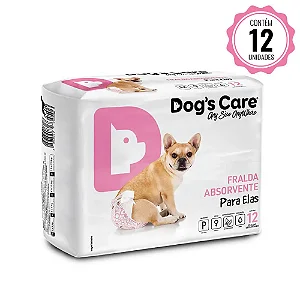 FRALDA HIGIÊNICA DESCARTÁVEL DOG´S CARE FÊMEA P C/ 12UN