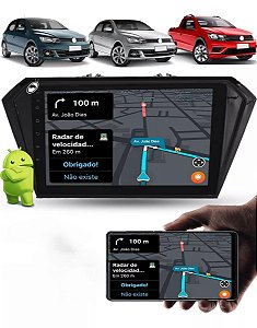 Multimídia 2din 9pol Android Gol Voyage Saveiro G7 G8