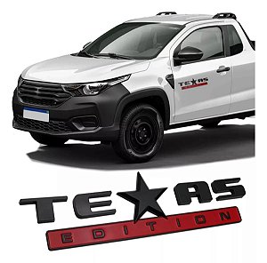 Emblema texas edition Pick-Up camionete cor preto