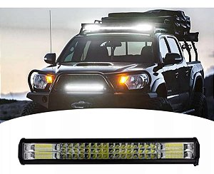 Farol De Milha Barra Led 288w 96 Leds Foco Duplo Automotivo