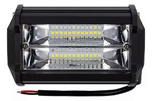 Farol Milha Retangular Led 72w 7d camionete Off Road Trilha