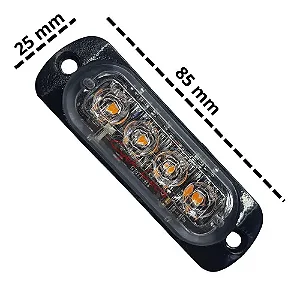 Tira Led Efeito Strobo Automotivo Para Viatura E Guincho 2pç