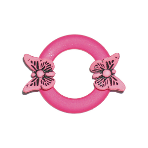 Argola Plástica com Aplique Borboleta 2790-020