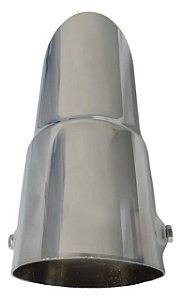 Ponteira Chanfrada Cromada 4 Polegadas X 250mm Caminhão Prateado