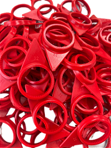 Kit 20 Indicador De Aperto De Porca Da Roda 32mm Vermelho