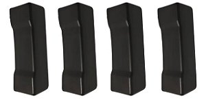 Kit 4 Tampa Pequena Perfil Aluminio Ciclista Modelo Facchini Preto