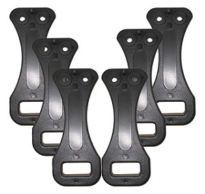 Kit 6 Presilha Fêmea Trava Porta Baú Aluminio Mod Facchini