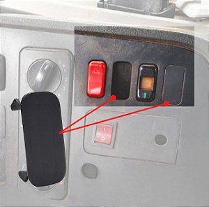 Kit Com 5 Tampa Painel Furo Axor / Actros / Atego / Atron