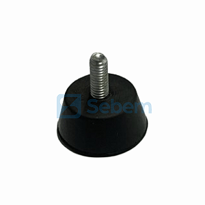 Pé de Borracha Nivelador Máquinas GPaniz M6 30mm