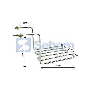 Resistência Elétrica Fritador Fritadeira 3000w 220v Sebem Universal 5L