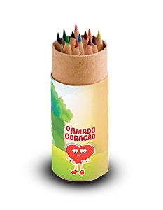 LÁPIS DE COR DO AMADO CORAÇÃO 12 CORES