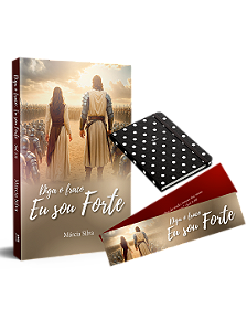 KIT LIVRO DIGA O FRACO EU SOU FORTE + MARCA PÁGINAS DIGA O FRACO + CADERNO DE ANOTAÇÕES BATOM E BATE PAPO