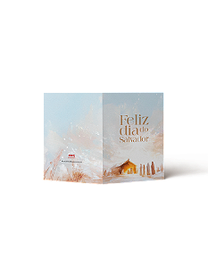 CARTÃO FELIZ  DIA DO SALVADOR - ESTÁBULO BRANCO