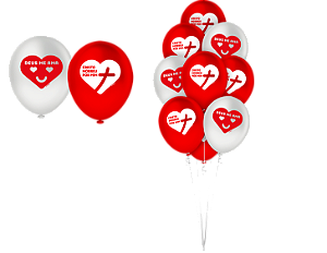 LINHA DE FESTA AMADO CORAÇÃO - BALÃO LATEX CONTÉM 25 UND