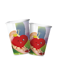 LINHA DE FESTA AMADO CORAÇÃO - COPO DE PAPEL 180ML - CONÉM 08 UND