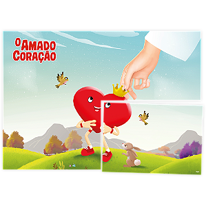 LINHA DE FESTA AMADO CORAÇÃO -  PAINEL DECORATIVO - 1,26 X 88 CM