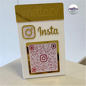 PLACA DISPLAY QR CODE EM ACRÍLICO