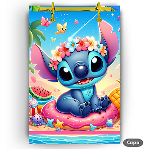 Bloco Fichário - Stitch Praia