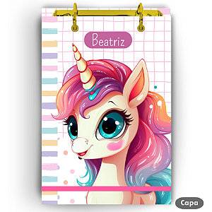 Bloco Fichário - Infantil Unicórnio