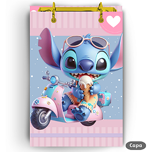 Bloco Fichário - Stitch Moto