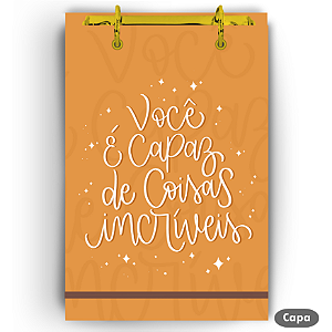 Bloco Fichário - Você é Capaz (Caramelo)