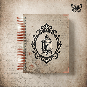 Caderno Luxo - Vintage Gaiola