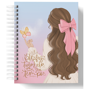 Planner Anual - Menina Laço Rosa