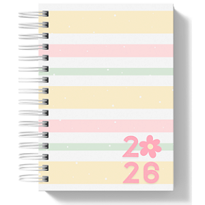 Agenda Datada 2026 - Listradinho Amarelo