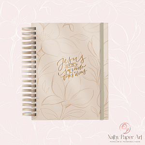 PLANNER ANUAL Mulheres de Fé - Jesus me Salvou (Nude)