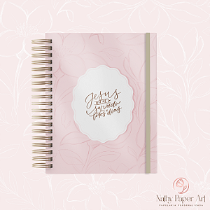 PLANNER ANUAL Mulheres de Fé - Jesus me Salvou (Rose)