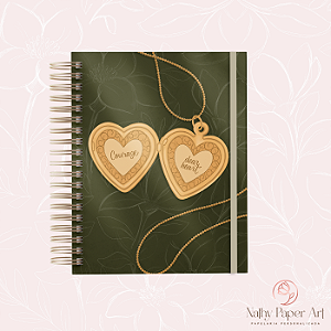 PLANNER ANUAL Mulheres de Fé - Corações (Verde)