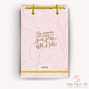 Bloco Fichário Mulheres de Fé - Ela Caminha com Deus (Rose)