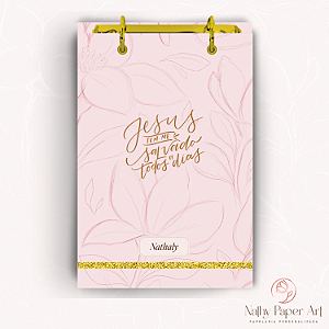 Bloco Fichário Mulheres de Fé - Jesus me Salvou (Rose)